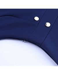 XAKALAKA Vestido de mujer con solapa y cuello en V, estilo vintage, doble escote en A, para patinaje