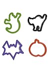 Wilton Halloween Cookie Cutters ~ Set of 4 ~ Bat, Pumpkin, Cat, Ghost