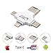 HOISTAC Portable Card Readers, Mobile phone USB flash drive USB TF Flash Memory USB Stick with Lightning Connector for iPhone, iPad,Mac, PC,Android,White