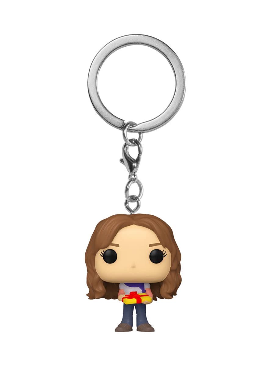 Funko Pop! Keychain: Harry PotterHoliday - Hermione Granger Potter 1 Novelty Keyring - Collectable Mini Figure - Stocking Filler - Gift Idea - Official Merchandise - Movies Fans - Backpack Decor