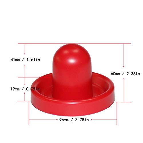Yeelan Air Hockey Pushers & Pucks Set, Large Size (2 Navy Pushers + 2 Red Pushers+ 4 Red Pushers+ 4 lints + 8 Red Pucks)