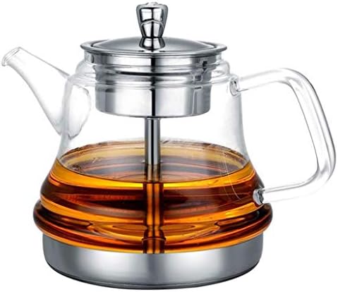 Kettle Stovetop Teakettle 1.3L Glass Heat-resistant Transparent Filter Boiled Tea Water Home Induction Cooker Universal 9 * 16 * 13cm MUMUJIN