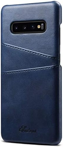 Wallet Case Compatible Samsung Galaxy S10 Plus (2019), 6.4 inches, Slim PU Leather Back Case Cover Credit Card Holder for 2019 New Samsung Galaxy S10+ Blue