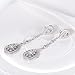 SELOVO Bridal Art Deco Classical Gatsby Inspired Pave Cubic Zirconia Chandelier Earrings Clip-On