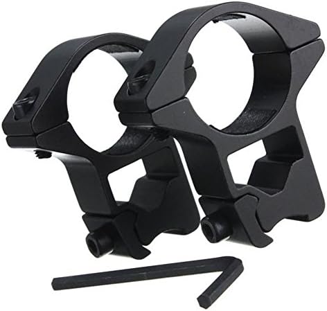 High Profile 25mm/1" Scope Rings Tactical 11mm Dovetail Weaver Rail Mount 2x Use