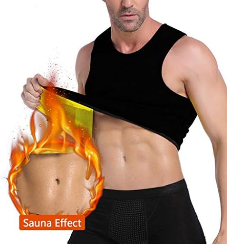 Hixiaohe Men's Body Shaper Vest Waist Trainer Corset Sauna Tank Top Workout Shirt