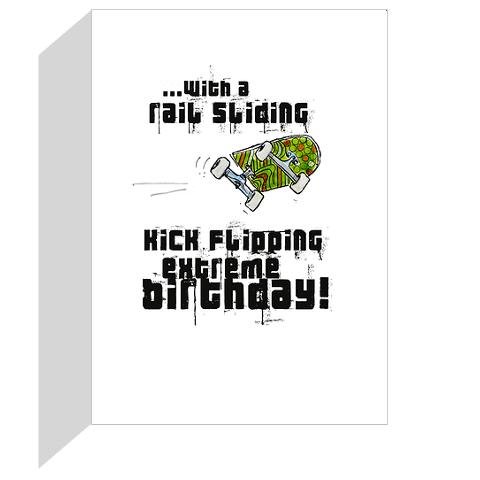 Play Strong Skateboarding Birthday Card (5x7) Skateboarding Birthday Greeting Cards - Totally Awesome for Skateboard Fanatics! #AllProfitsToHelpKids
