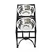 PawHut Elevated Dog Bowls, Double Stainless Steel Heavy Duty Dog Food Bowl Elevated Pet Feeding Station, 14