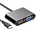 GANA Active Mini HDMI to VGA HDMI Video Converter Adapter with 3.5mm Audio Jack Mini HDMI Adapter Converter for Tablets,Smartphones,Ultrabooks,Cameras and Camcorders -Black