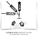 The Friendly Swede Ball Pump for Sports Balls — Hand Air Pump Including Needles and Nozzles; Suitable for Basketball, Soccer, Volleyball; Built-in Needle Storage & Flexible Hose - Black 3-Pack