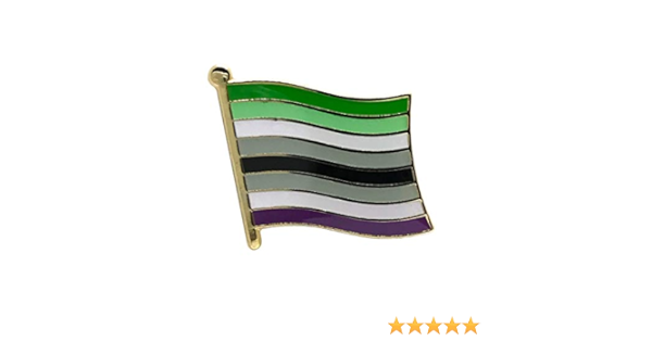 Amazon Com Aroace Flag Lapel Pin Acearo Acespec Asexuality Gay Pride Rainbow Brooch Clothing