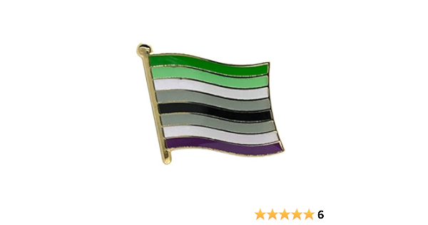 Amazon Com Aroace Flag Lapel Pin Acearo Acespec Asexuality Gay Pride Rainbow Brooch Clothing Shoes Jewelry
