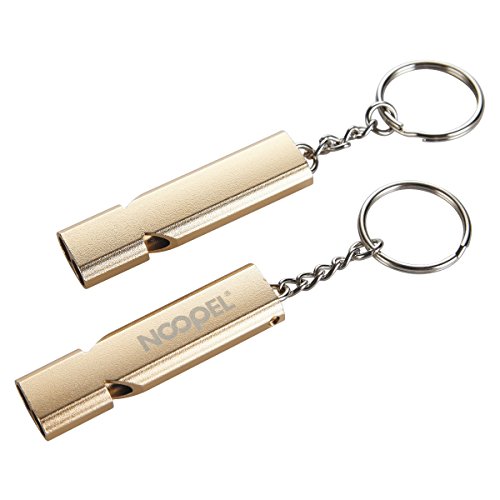 Noopel Emergency Survival Whistle Double Tubes Safety Whistle 2 Pack