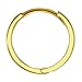 14k REAL Yellow Gold 2mm Thickness Hoop Huggie Earrings (13 x 13 mm)