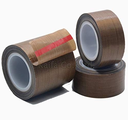 CHINAJIAODAI 1 roll 10m Teflon High Temperature Adhesive Tape Insulated Teflon high-Temperature Tapes,13mmx10m