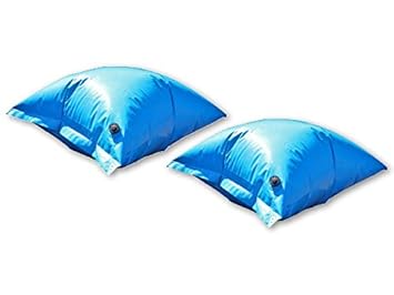 ESTA Poolshop 2 x Poolkissen Deluxe PE für Winterabdeckplane blau aufblasbare Luftkissen | Beste Qualität