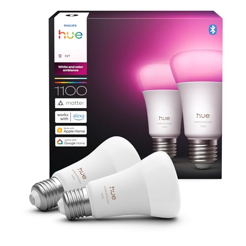 Philips Hue Smart LED A60 Lampen, E27, 2er Pack