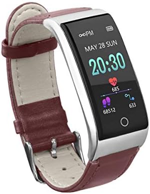 Anyasun Color Screen Fitness Tracker, ECG PPG Heart Rate Blood Pressure Smart Watch with PU Watchband, Step Counter,Calories,Sleep Monitor,Alarm Clock,Call SMS Notice for Men Women Teens