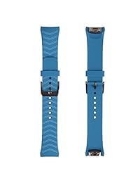 [WXL Reloj de correa] WXL cierre suave correa de silicona reemplazo de correa. Con Metal Hebilla para Samsung Galaxy Gear S2 SM R720, tamaño grande, Azul