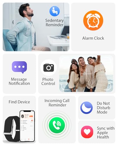 Smart Bracelet, Wearable Activity Fitness Tracker Band, 24H Sleep Tracker, Continuous All Day Heart Rate Blood Pressure Stress HRV Wristband