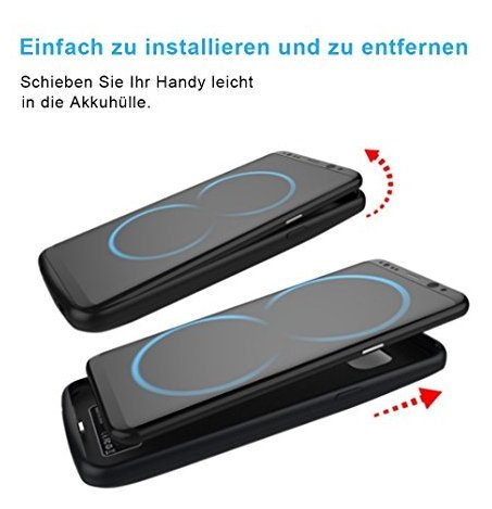 Funda de Batería Externa Ultra Fino, Mbuynow 5500 mah Funda Protectora Cargador/Funda de Batería Integrada Recargable de Alta Capacidad para Samsung Galaxy S8 Inteligente Móvil,Color Negro (S8)