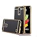 TabPow LG G Stylo 2 (LS775) Case, Electroplate Glossy Finish, Drop Protection, Shiny Luxury Case for LG G Stylo 2/ LG Stylus 2 LTE - Black Gold