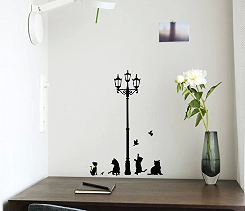 ZooYoo Black Cat Removable Wall Sticker Decal