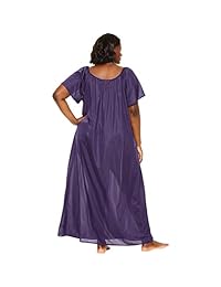 Only Necessities - Conjunto de camisón largo para mujer (talla grande, 2 unidades)