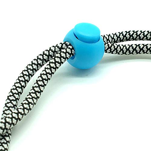 ACKLLR 60 Pcs Plastic Cord Locks, Single Hole End Spring Toggle Stopper Slider for Drawstring Backpack Rucksack Craft Supplies - 6 Colors,Round Ball Shape