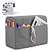Luxja Dust Cover for Serger Sewing Machine, Serger Dust Cover with Storage Pockets for Extra Accessories (Compatible with Most Standard Singer and Brother Overlock Machines), Gray