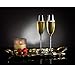 Matashi Champagne Flutes with Led Free Titanium Sparkling Crystal Filled Long Stem Toasting Glasses, 8oz, 10-inch Tall Glassware- Romantic Glass for Valentines Day, Parties & Celebration(Set of 2)