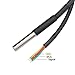 DROK Waterproof Temperature Sensor DS18B20-55℃ to +125℃ 1 Meter/39.37