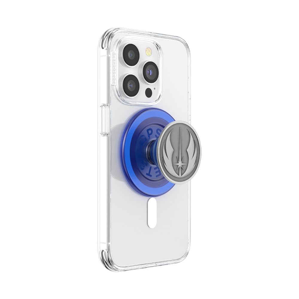 PopSockets Phone Grip for MagSafe, Secure Magnetic Phone Grip & Stand, Hands-Free Kickstand, Wireless Charging Compatible, StarWars - Enamel Jedi Icon