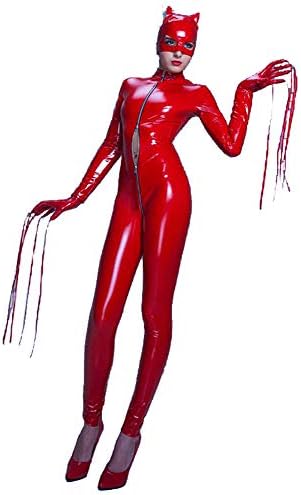 XSQR Masked PVC Bright Leather Cat Girl Motorcycle Clothing Club Night Club DS Costumes