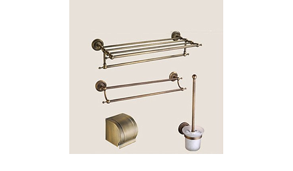 BSF juego de accesorios de baño/latón envejecido toallero de ...