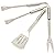 Barbecue Tools Set: BlizeTec 3-Piece Stainless Steel BBQ Grill Accessories with Glove