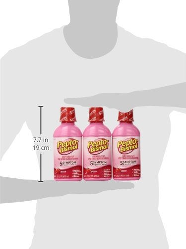 Pepto-Bismol Cherry Liquid, 16 Oz (Pack of 3) - Upset Stomach & Diarrhea Relief - Image 6