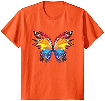 Kids butterflies t shirt 8 Orange