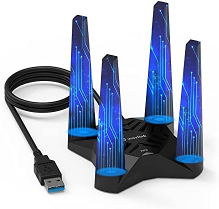ElecMoga USB WLAN Stick Für PC, 1300Mbps USB 3.0 WiFi Adapter Mit 2 X 5dBi WLAN Antenne, 2.4GHz - View #11