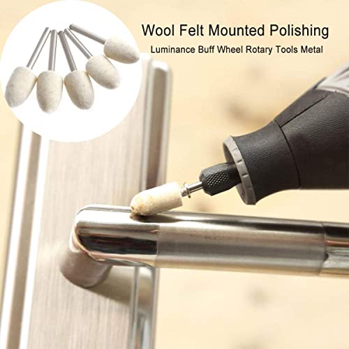 Polishing Buffing Wheels Set,Wool Felt Mounted Mandrel Grinding Bits