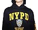 NYC FACTORY NYPD Hoodie Yellow Sleeve Print Sweatshirt Navy Blue XL