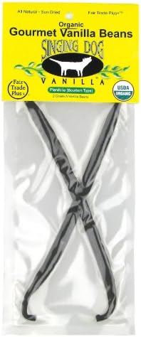 Singing Dog Vanilla  Organic Vanilla Bean Planifolia, 0.5-Ounce Bags (Pack of 2)