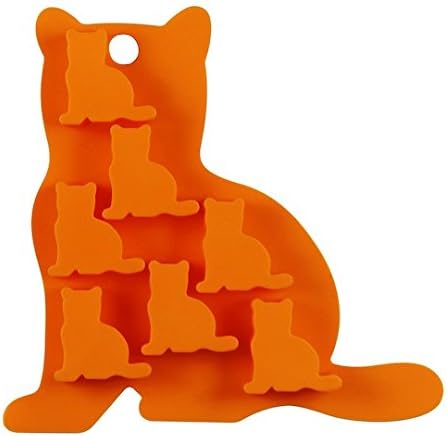 Novelty Mini Silicone Crafting & Candy Making Mold (Orange, Cats)