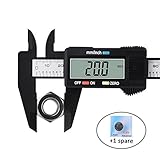Adoric Digital Caliper, Micrometer Caliper Measuring Tool, Auto-off Vernier Calipers with Inch/ MM Conversion, Large LCD Screen, 0-6Inch/150mm Carbon Fiber Gauge