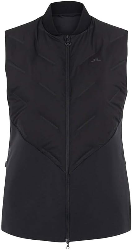 Amazon Com J Lindeberg Women Dea Hybrid Golf Vest Black Large Clothing