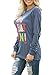 Ezcosplay Women's Long Sleeve OH WHAT FUN Print Casual Blouse T-shirt Tops