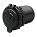TEQStone Cigarette Lighter Socket, Waterproof Marine Grade 12V DC Outlet for Motorbike Car Scooter