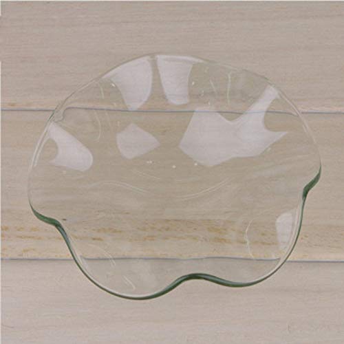 1 Piece of Clear Glass Wavy Dish Replacement Large 4''x1.2'' Plate Bowl Lid Tray for Aroma Therapy Lamp and Tart Wax Melt Warmers Electric Oil Aromatherapy Burner