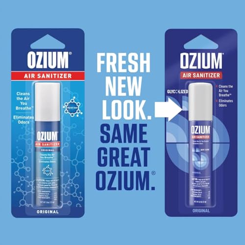 Ozium 0.8 oz. Air Sanitizer & Odor Eliminator for Homes, Cars, Offices and More, Original Scent