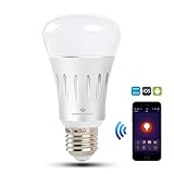 Wifi Smart Led Light Bulb, ZeroLemon Multi Color Smart Bulb Compatible with Alexa and Google Assistant, Home Dimmable Light, Color Changing Light For Party and Decorative Ambient Light Bulb - Silver